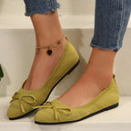 Women’s Bow Knit Pointed-Toe Flats