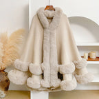 Knitted Shawl Cardigan Cape Coat for Women