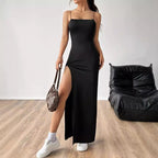 Sleek Black Bodycon Cami Dress