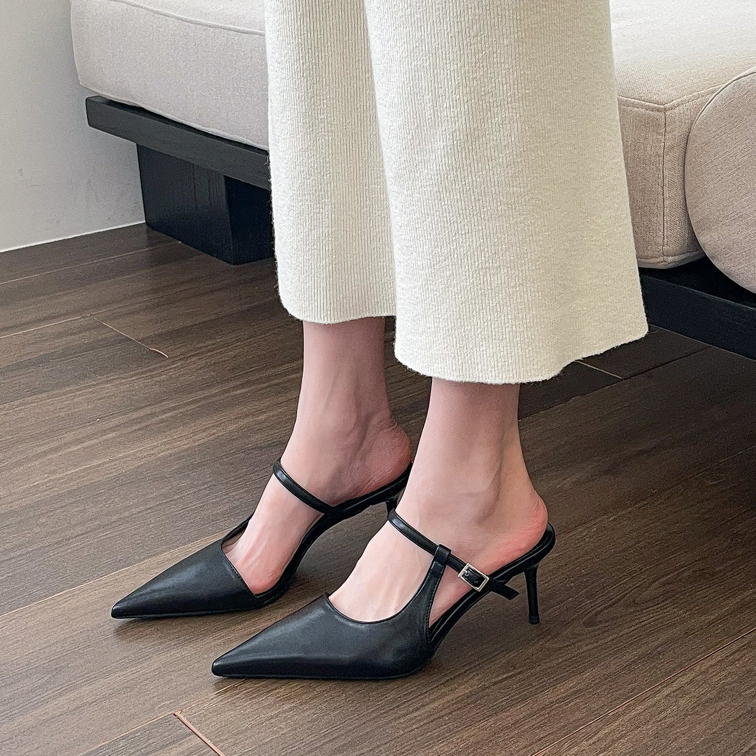Women’s Pointed Toe High Heel Mules