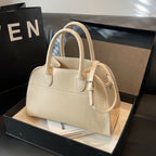 Retro Side-Buckle Top Handle Tote Bag