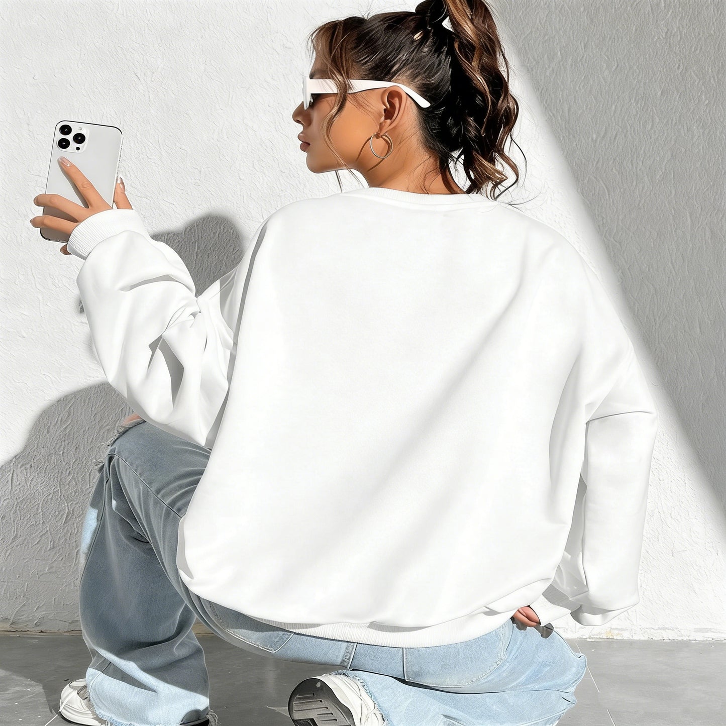 Women’s Loose-Fit Casual Pullover Sweatshirt