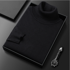 Men's Classic Ribbed Turtleneck Jumper for Smart Casual Wear
