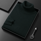 Men's Classic Ribbed Turtleneck Jumper for Smart Casual Wear