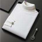 Men's Classic Ribbed Turtleneck Jumper for Smart Casual Wear