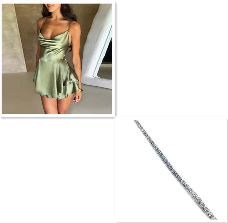 Elegant A-line Satin Dress