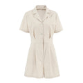 Casual Elegance Linen Short Jumpsuit