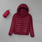 Lightweight Packable Hooded Puffer Jacket for Women Ideal for Travel and Everyday Use