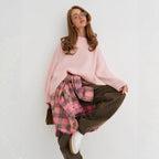 Relaxed Fit Ribbed Knit Crewneck Pullover Sweater