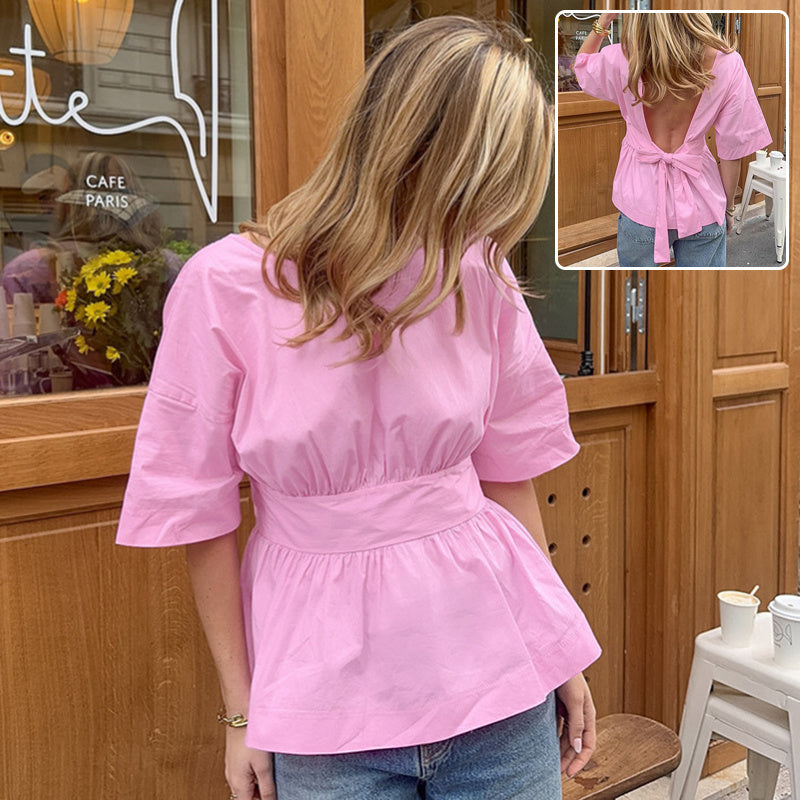 Summer Backless Tie-Back Top