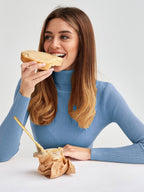 Women's Ribbed Turtleneck Knit Sweater - Slim Fit Long Sleeve Winter Pullover
