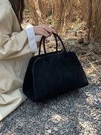 Retro Side-Buckle Top Handle Tote Bag