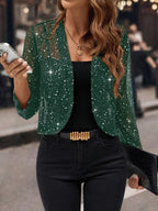 Women's Sequin Cardigan Jacket for Effortless Glamour