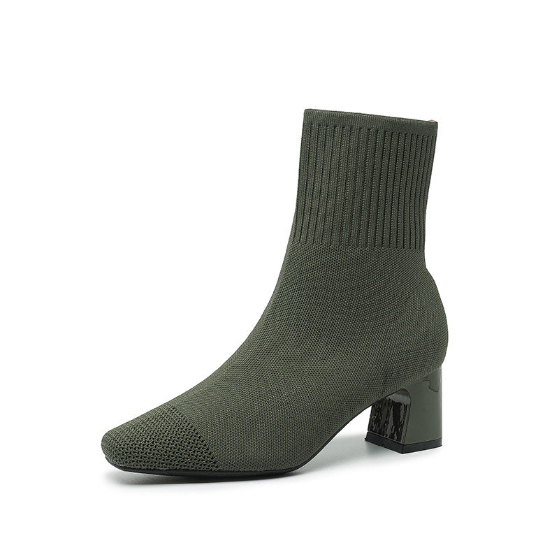 Elegant Knitted Sock Boots