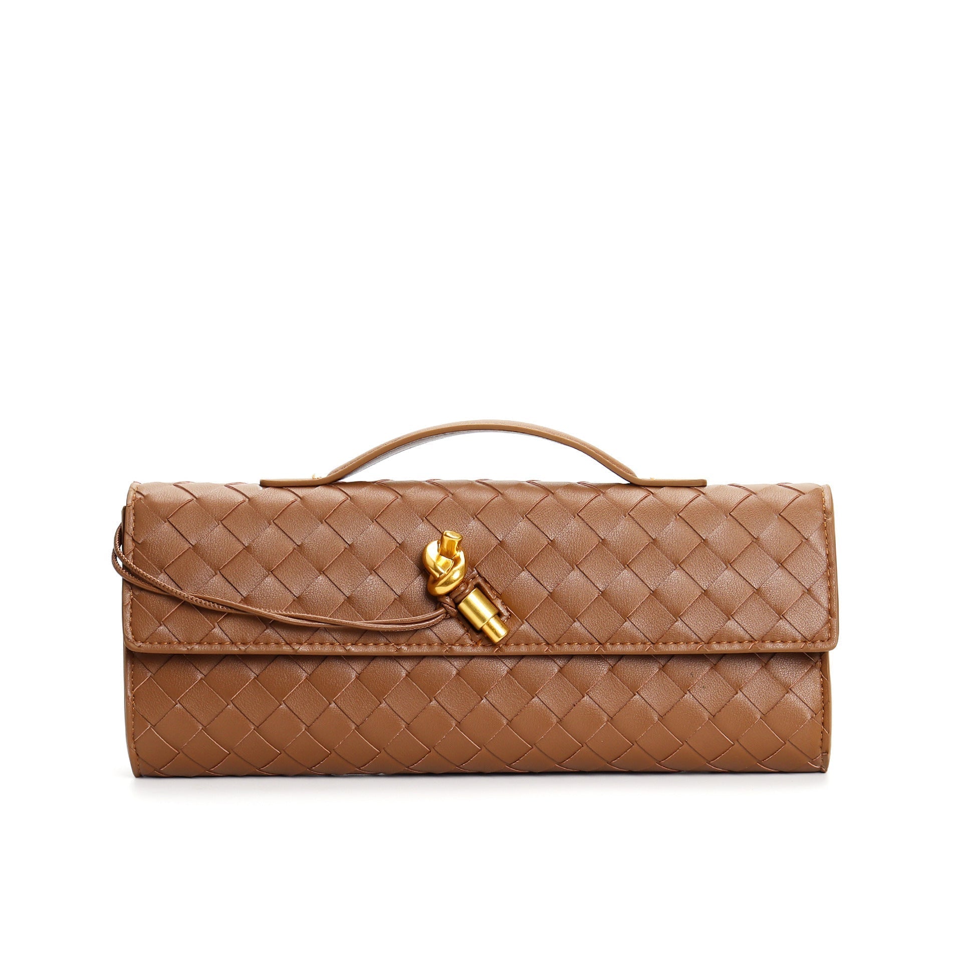 Two Way Woven Flap Clutch Shoulder Bag