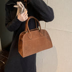 Retro Side-Buckle Top Handle Tote Bag