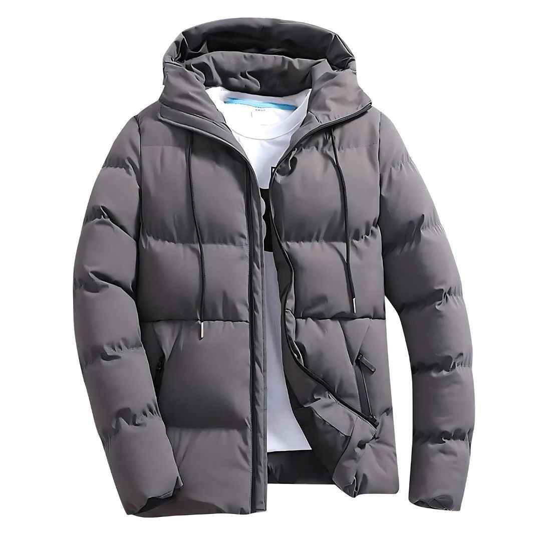 FrostDefender Waterproof Parka for Men with Adjustable Hood and Insulated Lining