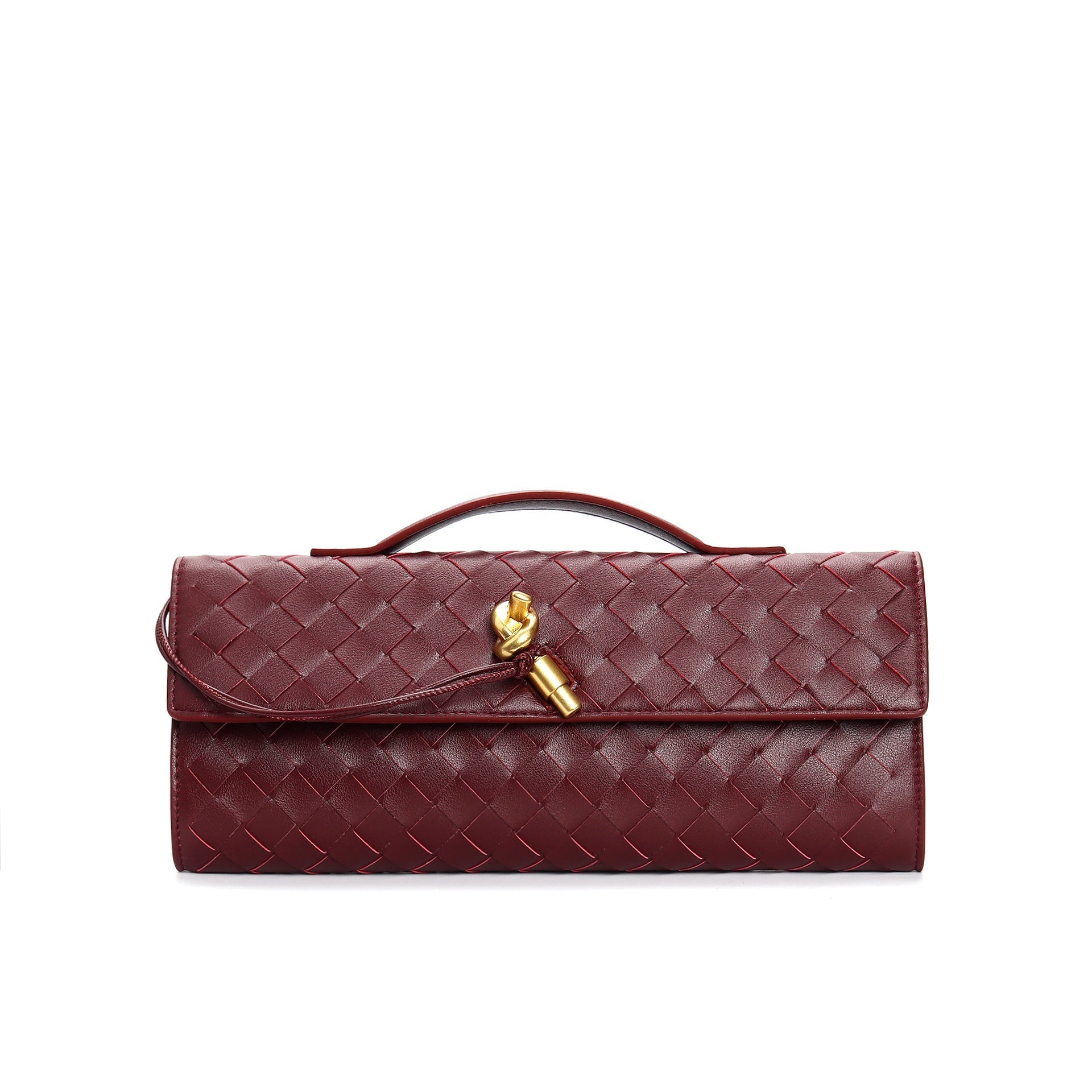 Two Way Woven Flap Clutch Shoulder Bag