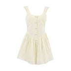 Women's Sleeveless Jumpsuit Large Linen Khaki