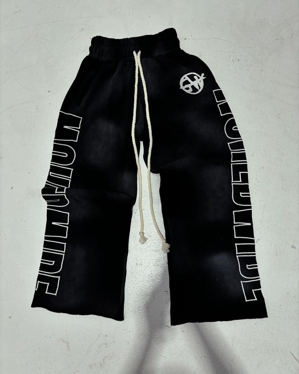 Womens All-Match Casual Loose Drawstring Pants With Letter Print