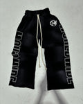 Womens All-Match Casual Loose Drawstring Pants With Letter Print