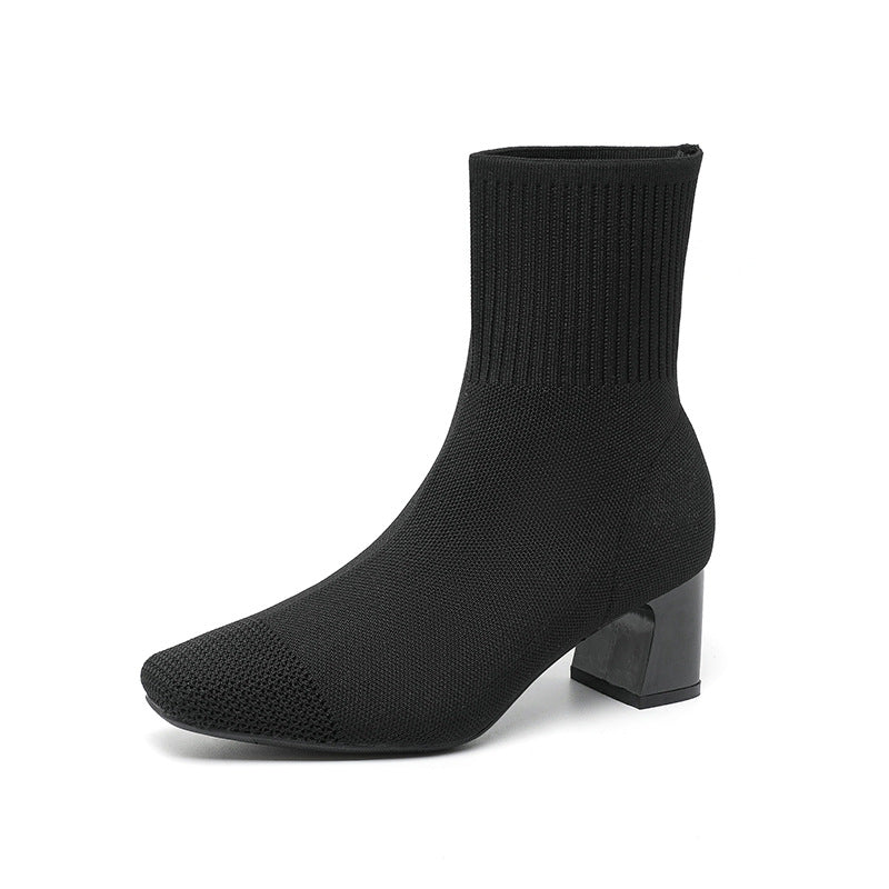 Elegant Knitted Sock Boots
