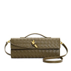 Two Way Woven Flap Clutch Shoulder Bag