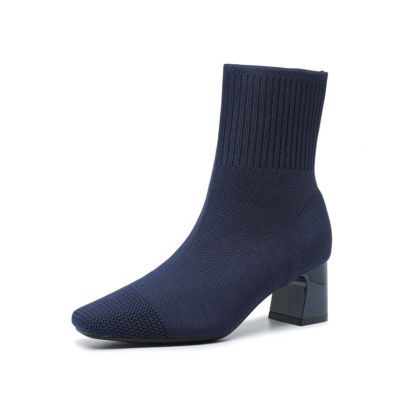 Elegant Knitted Sock Boots