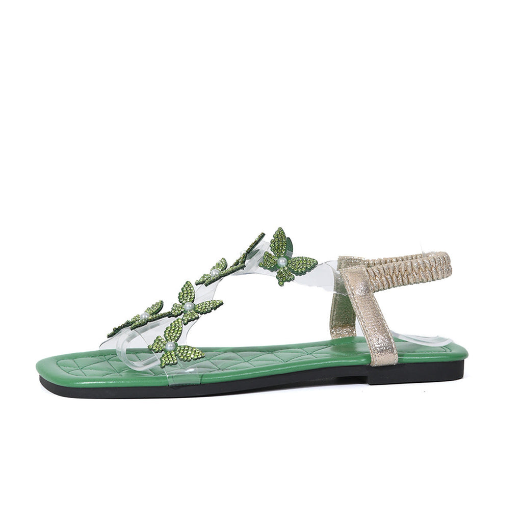 Butterfly Rhinestone Sandals
