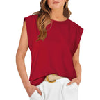 Women's Basic Fashion Casual Vest T-Shirt