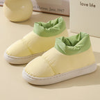 Down Cloth Home Slippers Winter Thickened Warm Cotton Shoes With Back Heel Couple Garden Outdoor Indoor Floor House Shoes Women