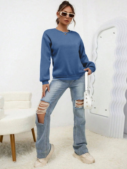 Women’s Loose-Fit Casual Pullover Sweatshirt