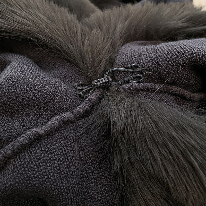 Knitted Shawl Cardigan Cape Coat for Women