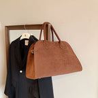 Retro Side-Buckle Top Handle Tote Bag
