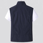 Men's Quick-Drying Breathable Vest with Secure Zipper Pockets