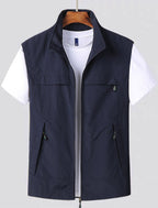 Men's Quick-Drying Breathable Vest with Secure Zipper Pockets