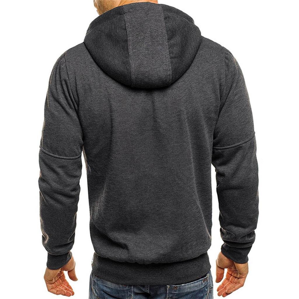 Casual Zippered Hoodie for Men