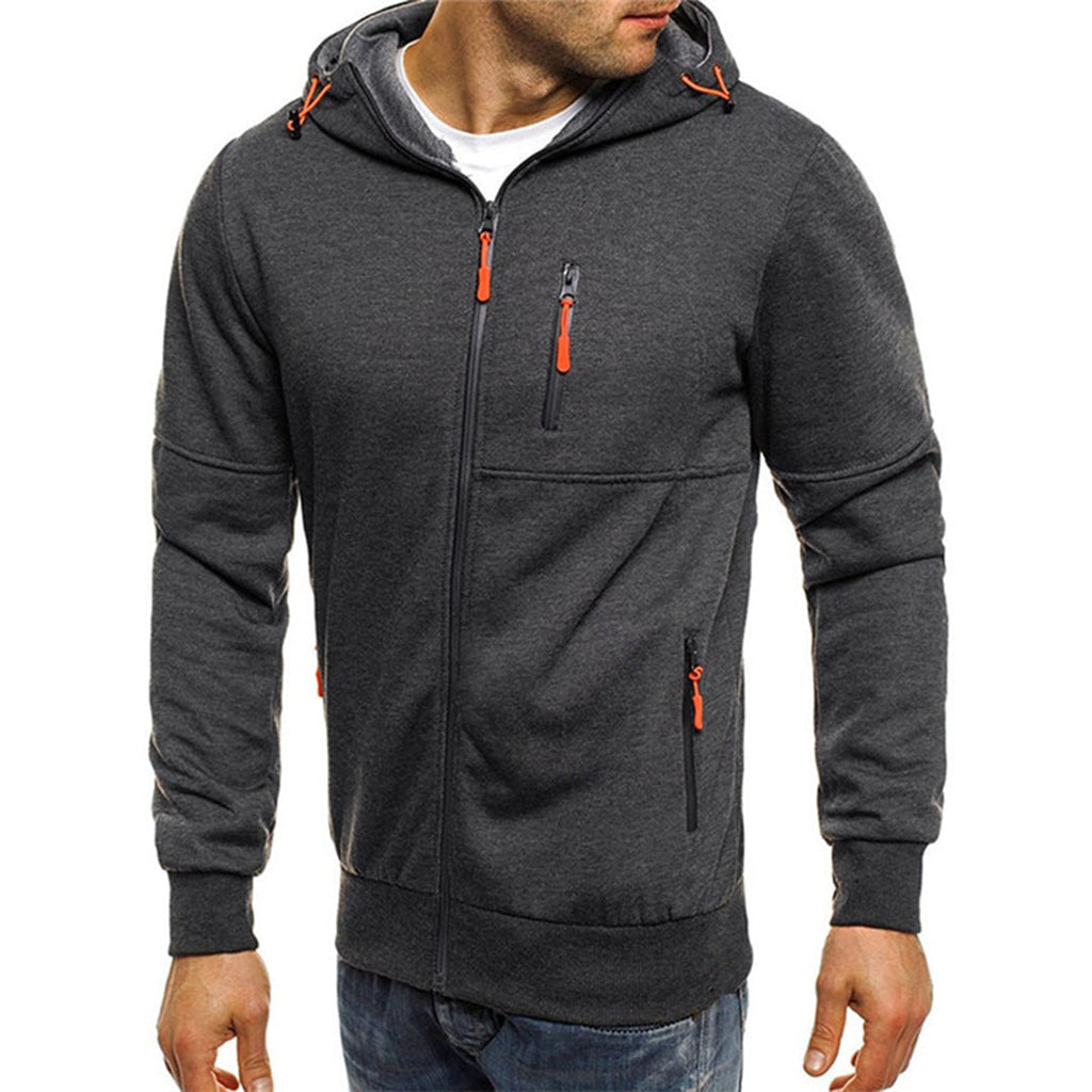 Casual Zippered Hoodie for Men