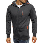 Casual Zippered Hoodie for Men