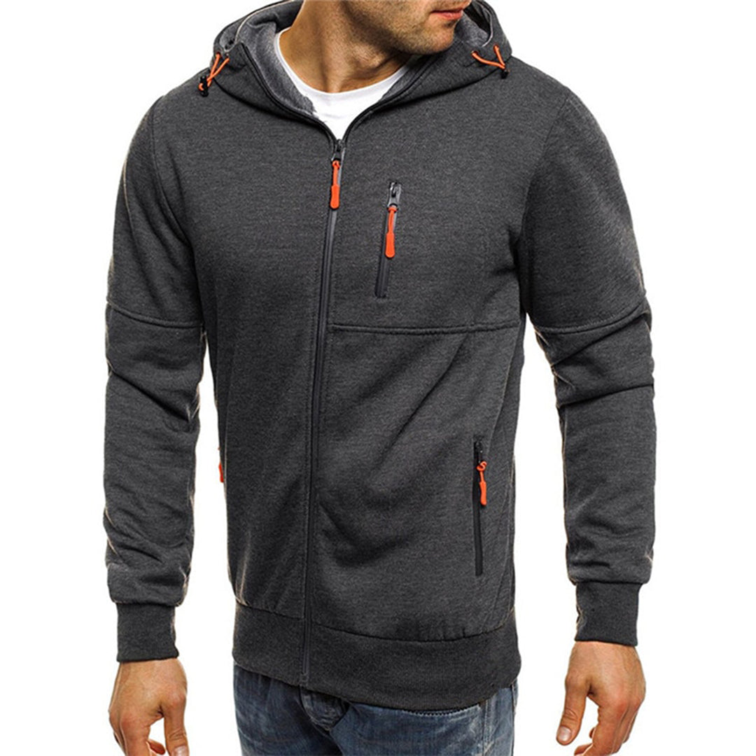 Casual Zippered Hoodie for Men