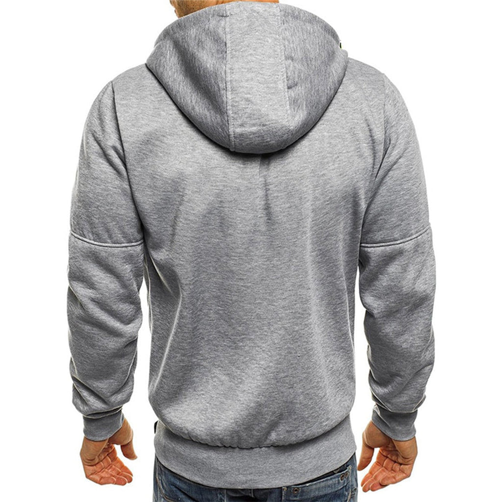 Casual Zippered Hoodie for Men