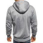 Casual Zippered Hoodie for Men