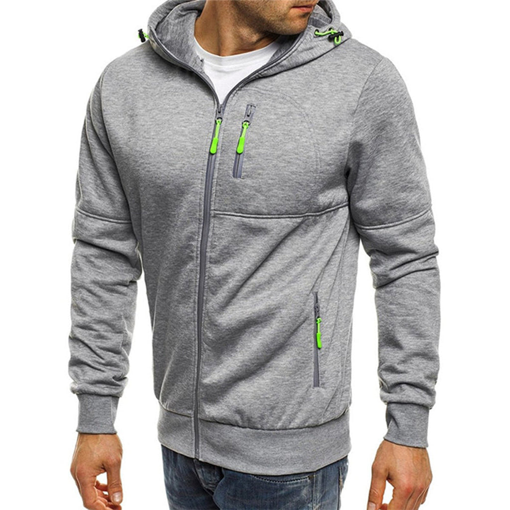 Casual Zippered Hoodie for Men