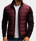 Sporty Men's Jacket with Quilted Front and Flexible Sleeves
