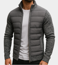 Sporty Men's Jacket with Quilted Front and Flexible Sleeves