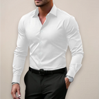 Men's Dress Shirt with Long Sleeves and Button Front