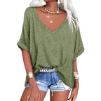 Summer Casual V-Neck T-Shirt