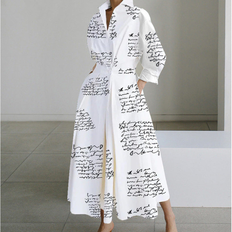 Women's Elegant Front Wrap Collared Maxi Dress for Timeless Sophistication