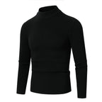 Men's Slim Fit Ribbed Turtleneck Sweater Long Sleeve for Casual and Office Wear