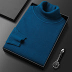 Men's Classic Ribbed Turtleneck Jumper for Smart Casual Wear